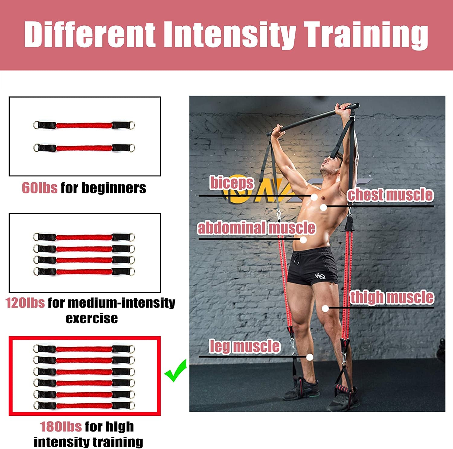 Portable Pilates Bar Kit with Resistance Bands, Portable Stick Bar Strength Training Set Home Gym Workout Equipment